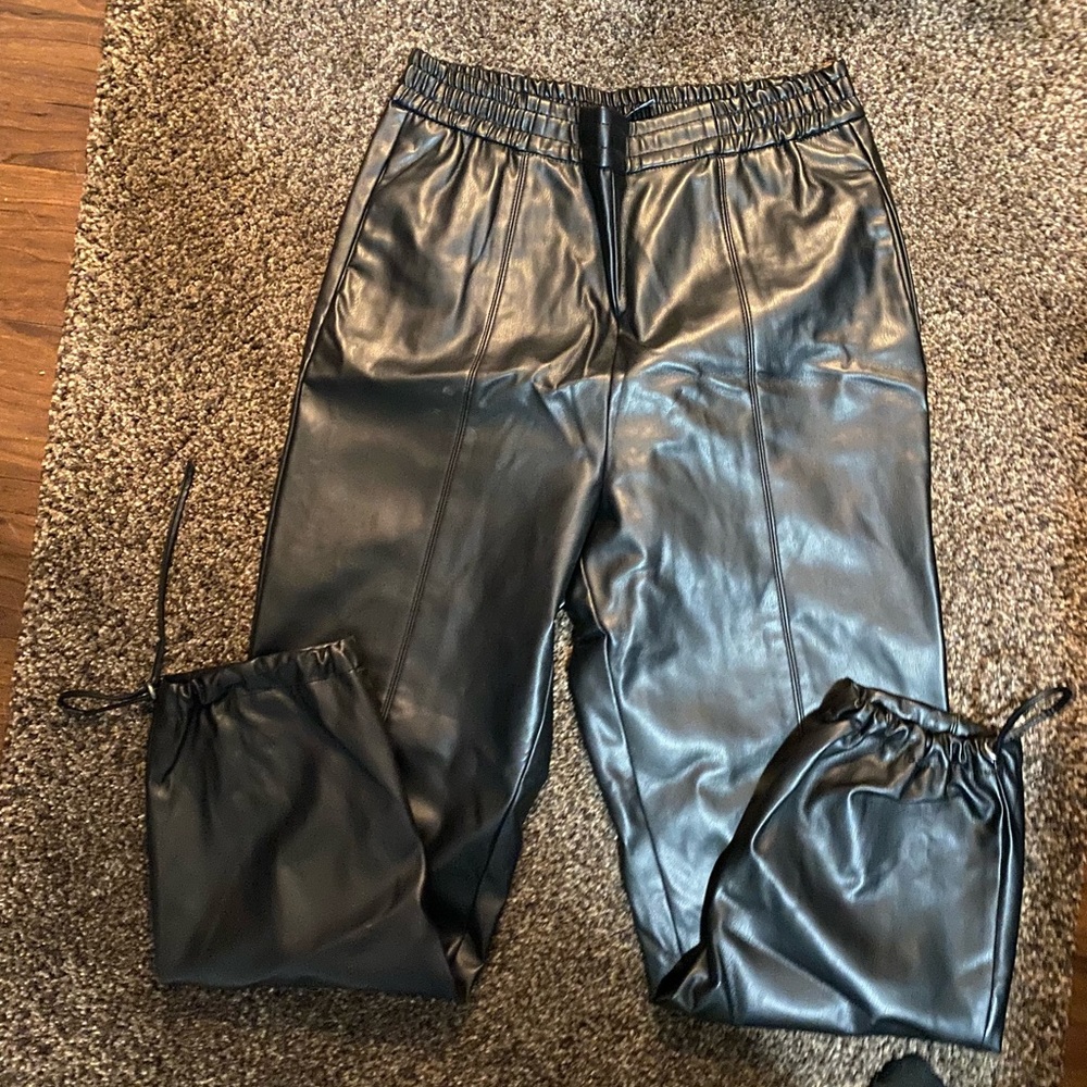 Zara fake leather pant